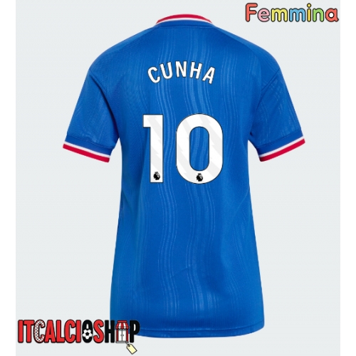 Manchester United Matheus Cunha #10 Seconda Maglia Femmina 2026-27 Manica Corta